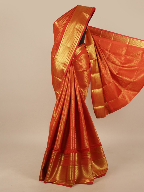 

Pothys Women Red Woven Art Silk Saree
