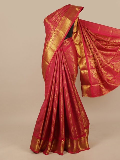 

Pothys Women Maroon Woven Art Silk Saree