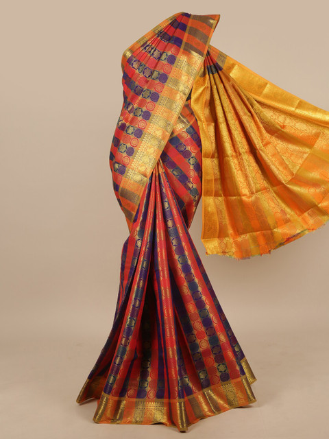 

Pothys Women Multi Woven Art Silk Saree, Red
