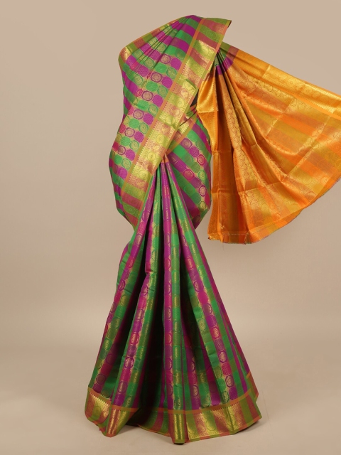 

Pothys Multicoloured Ethnic Motifs Zari Art Silk Saree, Multi