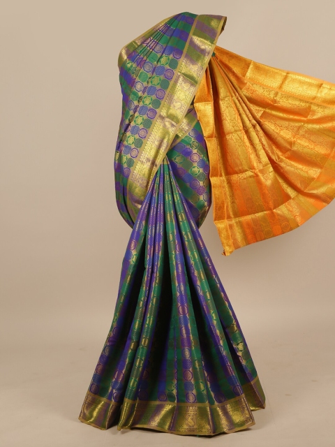 

Pothys Violet & Green Woven Design Zari Art Silk Saree