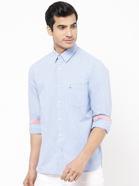 

STROP Men Blue Opaque Casual Shirt