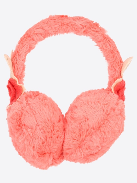 

CUTECUMBER Girls Peach-Coloured Faux Fur Ear Muffs