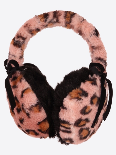 

CUTECUMBER Girls Pink & Black Fur Ear Muffs