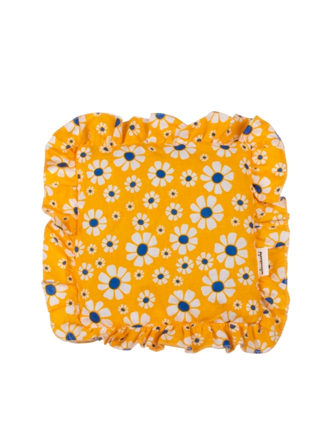 

mittenbooty Kids Yellow Floral Printed Pure Cotton Rai Pillow