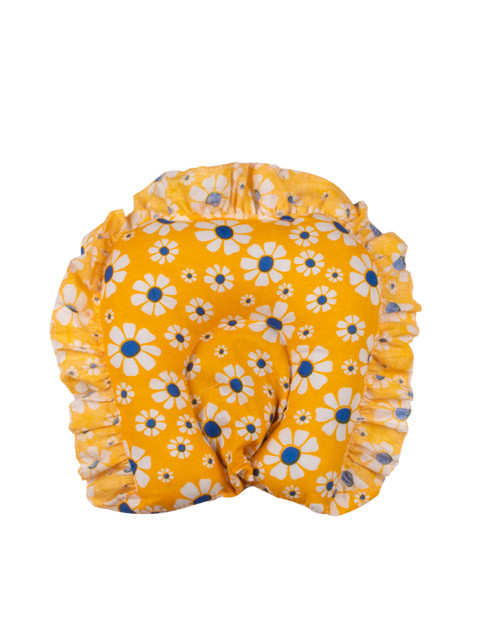 

mittenbooty Infant Kids Yellow & White Printed U-Shaped Pure Cotton Pillow