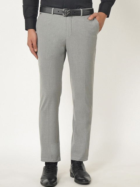 

Blackberrys Men Grey Formal Trousers
