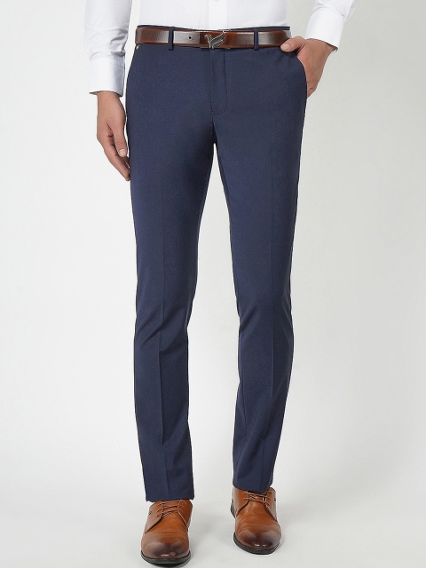 

Blackberrys Men Navy Blue Slim Fit Formal Trousers