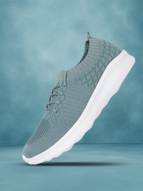 

HRX by Hrithik Roshan Women Teal Blue Woven Design Soft Walk Series 2.0 Socks Shoes