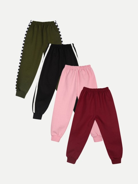 

Kryptic Kids Pack Of 4 Solid Joggers, Green