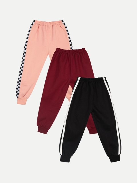 

Cutiekins Kids Pack Of 3 Solid Joggers, Peach