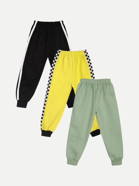 

Cutiekins Kids Pack Of 3 Solid Joggers, Black