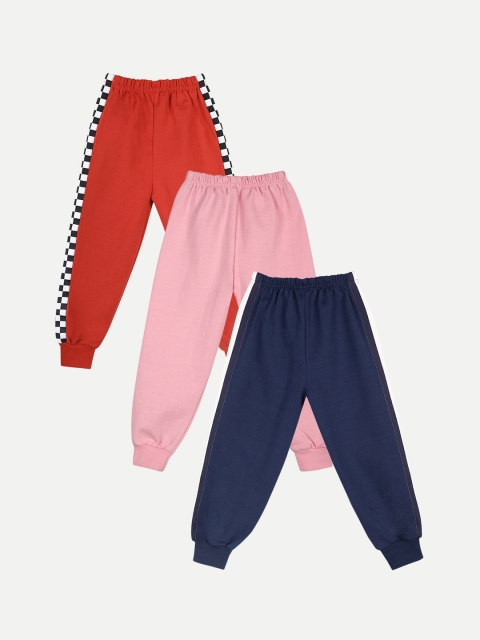 

Cutiekins Kids Pack Of 3 Solid Joggers, Red