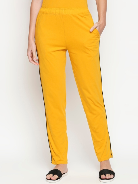 

XIN Women Yellow Cotton Full Length Solid Pyjama