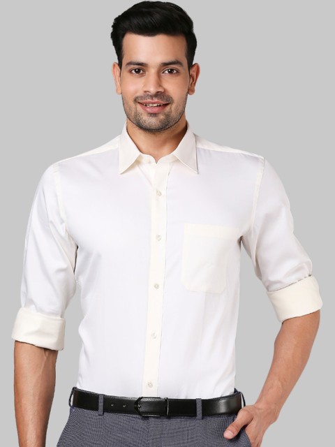 

Raymond Men Cream-Coloured Slim Fit Opaque Formal Shirt