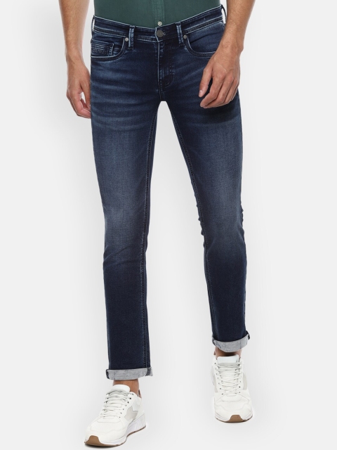 

Louis Philippe Jeans Men Navy Blue Light Fade Stretchable Jeans