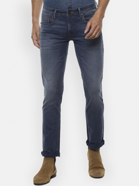 

Louis Philippe Jeans Men Navy Blue Slim Fit Light Fade Jeans