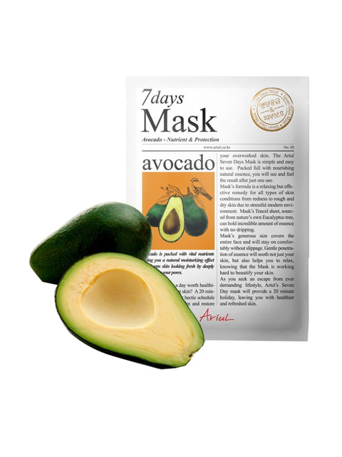 

Ariul Unisex Set Of 5 7-Days Avacado - Nutrient & Protection Masksheet, White