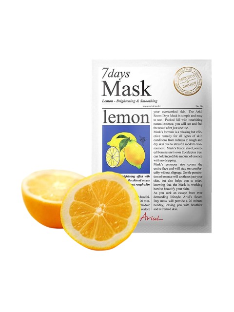 

Ariul Unisex 7 Days Plus Lemon Sheet Masks (Set of 5), White
