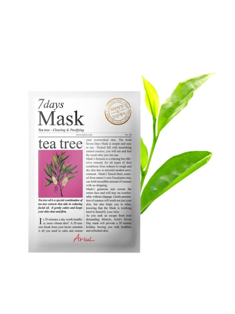 

Ariul Set of 5 7-Days Tea Tree Masksheet, White