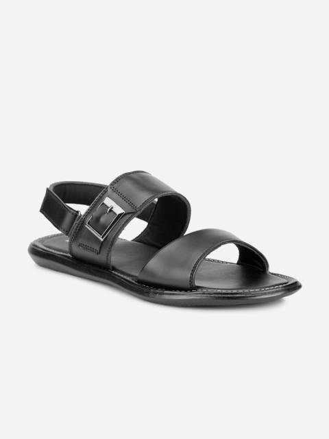 

ID Men Black Leather Comfort Sandals