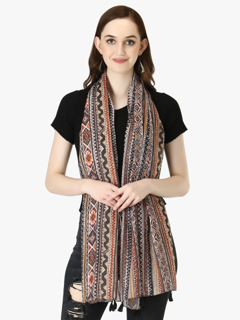 

Adwitiya Collection Women Multicoloured Printed Pure Cotton Scarf, Multi