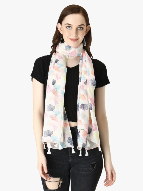 

Adwitiya Collection Women White & Black Pure Cotton Printed Scarf