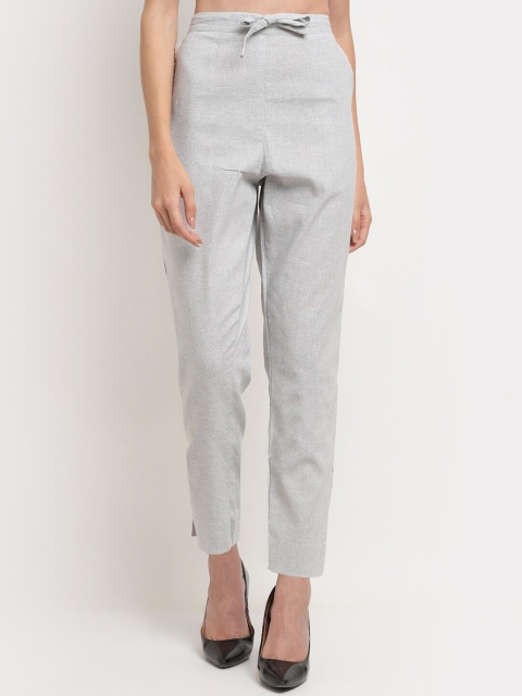 

TAG 7 Women Grey Straight Fit Trousers