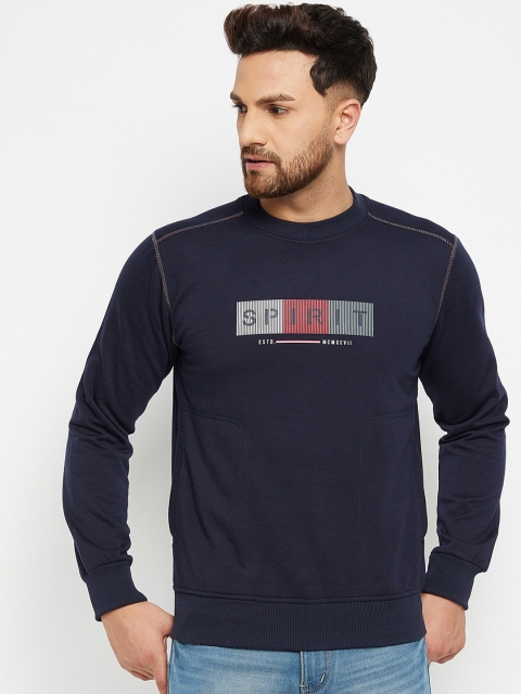 

Spirit Men Navy Blue Printed Sweatshirt