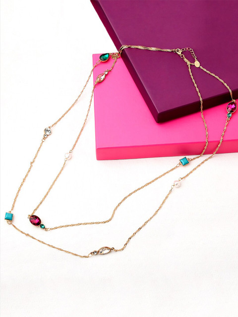 

Accessorize Women Multi Layered Beaded Chain, Gold