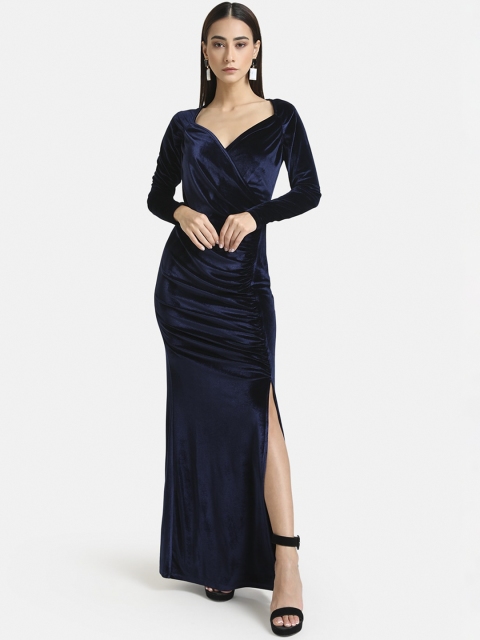 

Kazo Blue Velvet Maxi Dress