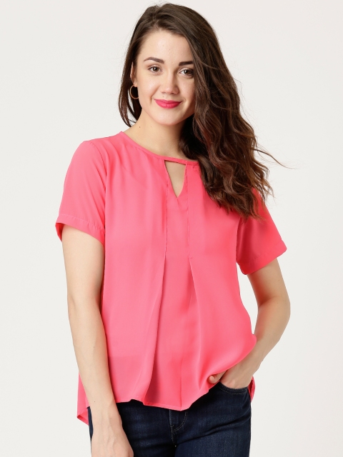 

Marie Claire Women Pink Solid Regular Top