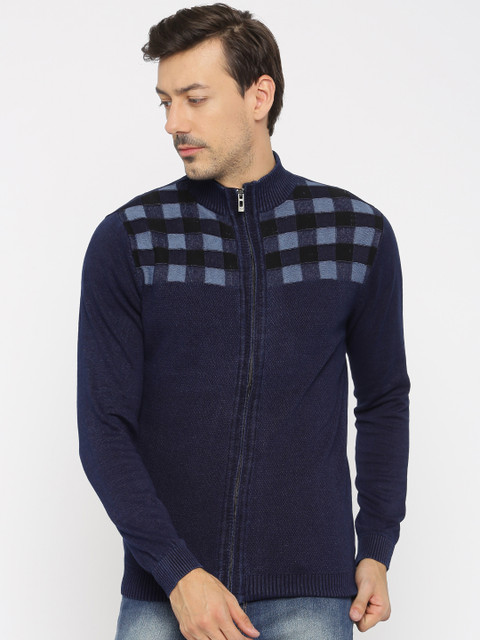 

Nature Casuals Men Navy Self-Design Cardigan, Navy blue