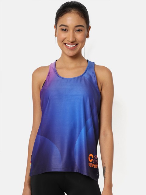 

Cultsport Navy Blue Geometric Tank Top