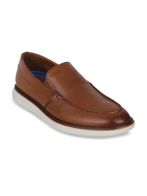 

Clarks Men Brown Leather Loafers