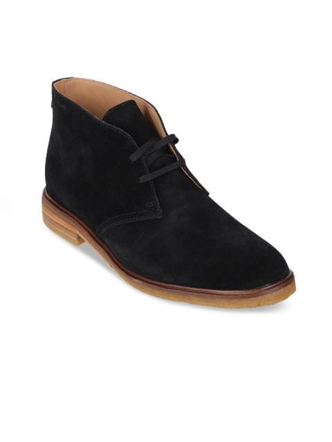 

Clarks Men Black Suede Derbys