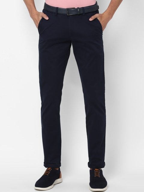 

Allen Solly Men Navy Blue Slim Fit Trousers