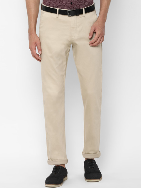 

Allen Solly Men Beige Slim Fit Trousers