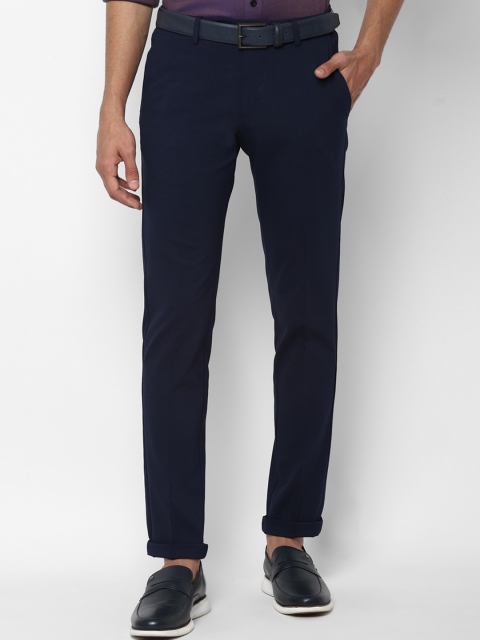 

Allen Solly Men Navy Blue Slim Fit Trousers