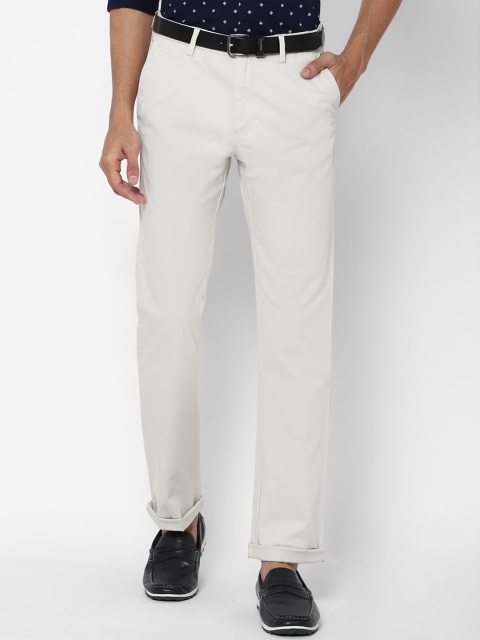 

Allen Solly Men Cream Solid Casual Trousers