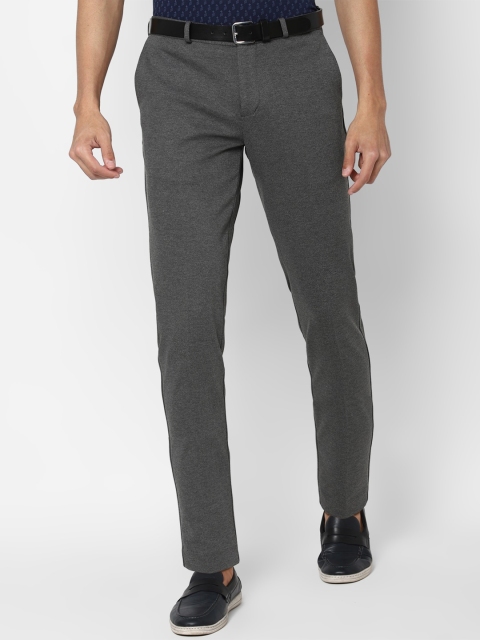 

Allen Solly Men Grey Textured Slim Fit Formal Trousers