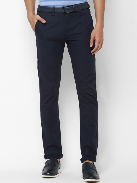 

Allen Solly Men Navy Blue Slim Fit Trousers