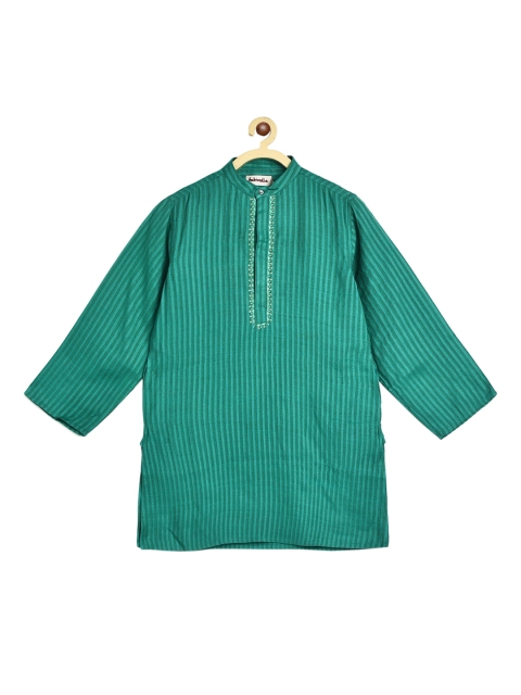 

Fabindia Boys Green Striped Kurta