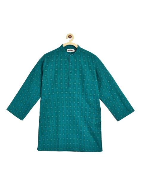 

Fabindia Boys Green Printed Kurta