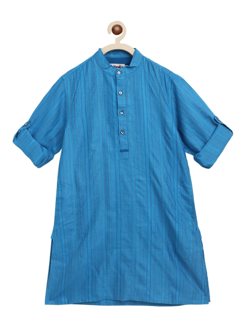

Fabindia Boys Blue Striped Kurta