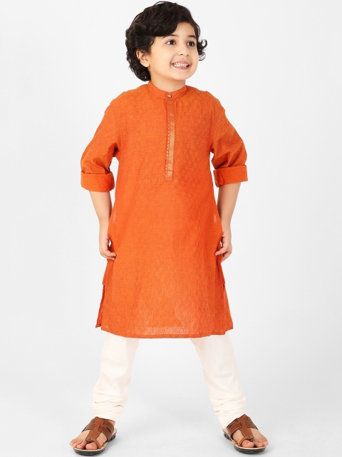 

Fabindia Boys Orange Kurta