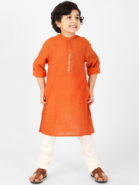 

Fabindia Boys Rust Red Kurta