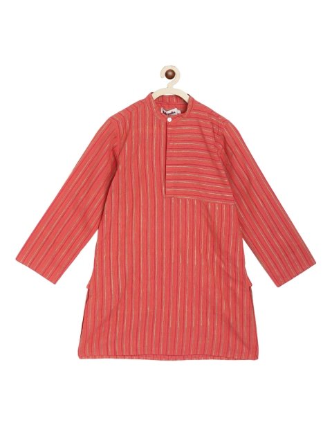

Fabindia Boys Orange Striped Kurta