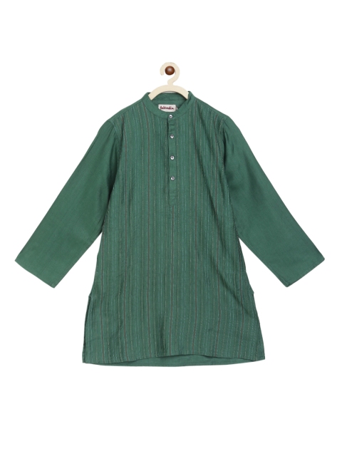 

Fabindia Boys Green Striped Kurta