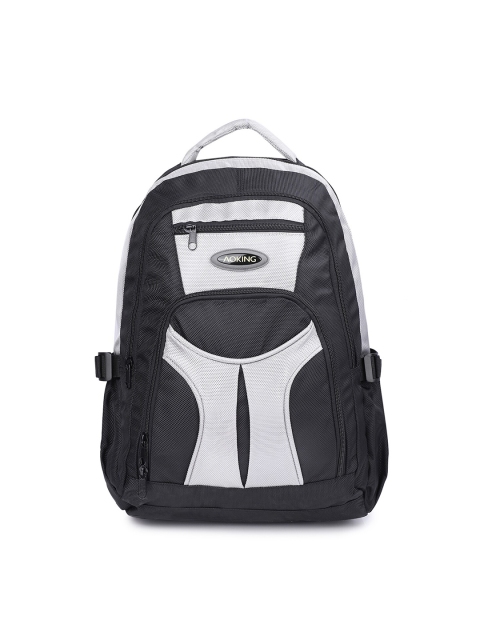 

Aoking Unisex Grey Colourblocked Backpack